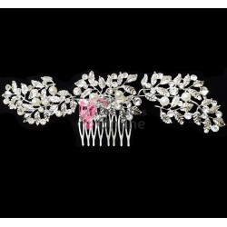 Accesoriu modern pentru decor par CA014PP cu Cristale si Perle